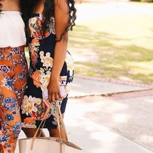 Bandeau patterned midi